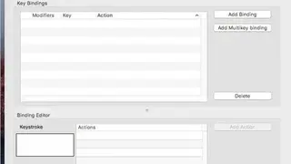 KeyBindingsEditor screenshot