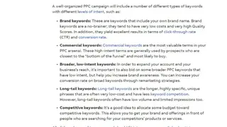 Keyword Management for PPC screenshot