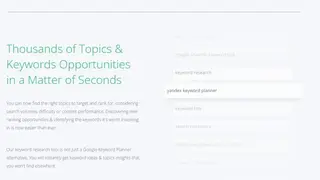 Keyword Tool & Content Assistant screenshot
