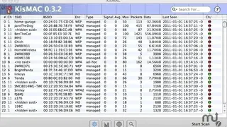 KisMAC screenshot