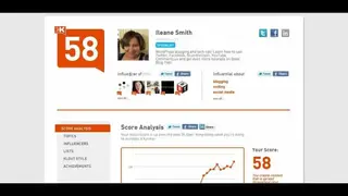 Klout screenshot