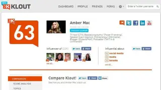 Klout Perks screenshot