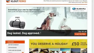 Klout Perks screenshot