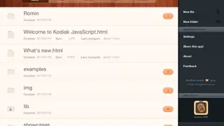 Kodiak JavaScript screenshot