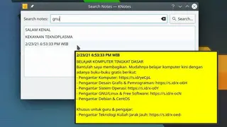 Kontact – KNotes screenshot