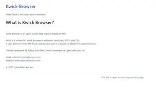 Kwick Browser screenshot
