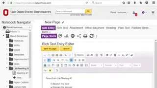 LabArchives screenshot