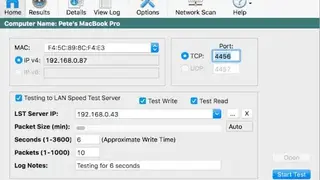 LANBench screenshot