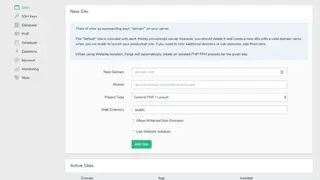 Laravel Forge screenshot