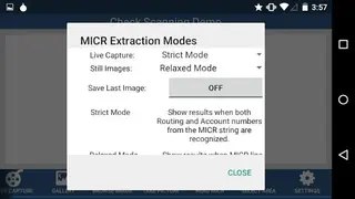 LEADTOOLS Check Scanning App screenshot
