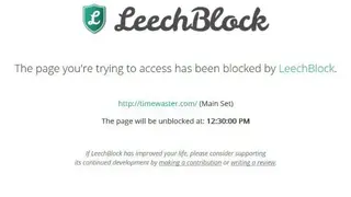 LeechBlock screenshot