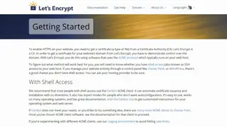Let’s Encrypt screenshot