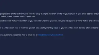 Letter to my future self screenshot