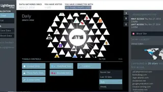 Lightbeam for Firefox screenshot