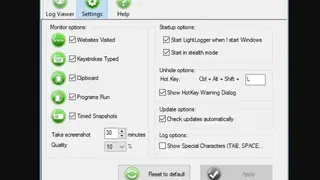 LightLogger Keylogger screenshot
