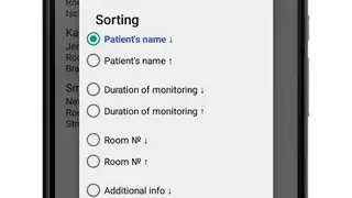 List of my patients screenshot