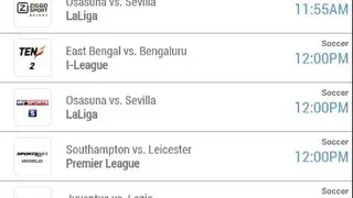 Live Sports TV Listings Guide screenshot