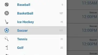 Live Sports TV Listings Guide screenshot