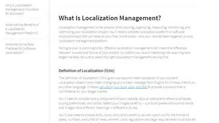 Localization Management screenshot