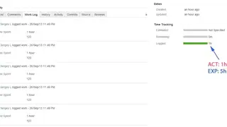 Logwork screenshot