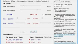 Lubbo’s MacBook Pro Fan Control screenshot