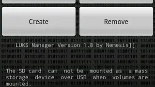 LUKS Manager screenshot