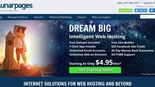 Lunarpages Internet Solutions screenshot