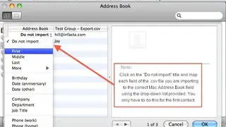 Mac Address Book screenshot