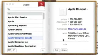 Mac Address Book screenshot