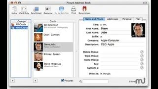 Mac Address Book screenshot
