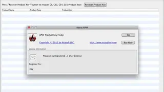 Mac Product Key Finder screenshot