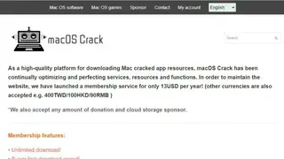 MacOS Crack screenshot