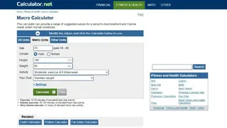 Macro Calculator screenshot