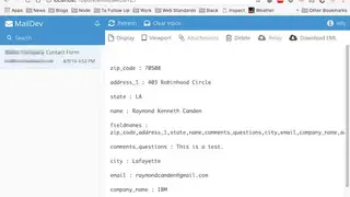 MailDev screenshot