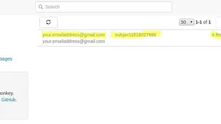 MailHog screenshot
