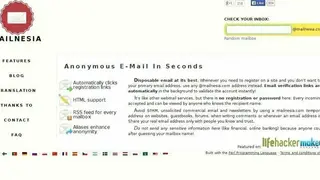 Mailnesia screenshot