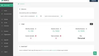 Mailslurp:Developer Email API screenshot
