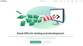 Mailslurp:Developer Email API screenshot