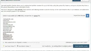 Majestic Bulk Backlink Checker screenshot