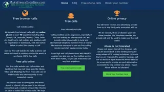 Make Free Calls Online screenshot