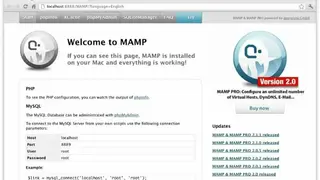 MAMP screenshot