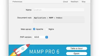 MAMP screenshot