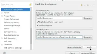 Manik Hot Deploy screenshot