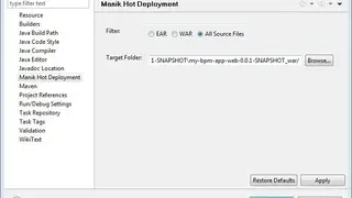 Manik Hot Deploy screenshot