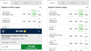 Marathonbet screenshot