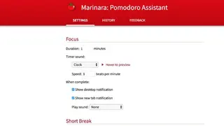 Marinara: Pomodoro Assistant screenshot