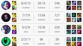 Matches for League of Legends screenshot