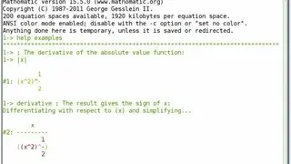 Mathomatic screenshot