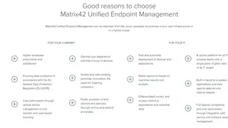 Matrix42 UEM screenshot