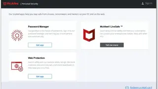 McAfee screenshot